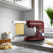 Fentic Kuchenmaschine mit Nudelmaschine – 2000W – Knetmaschine mit Nudelmaschine Elektrische – Pasta Maker - 6,2L Edelstahl Rührschüssel (Rot)
