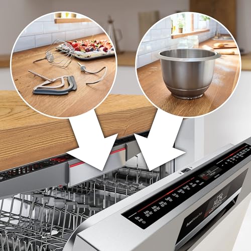Bosch Küchenmaschine MUM5 MUM5XW20, Edelstahl-Schüssel 3,9 L, integrierte Waage, Mixer 1,25 L, Profi-Knethaken, Schnee-, Silikonbesen, Durchlaufschnitzler, 4 Scheiben, 1000 W, weiß