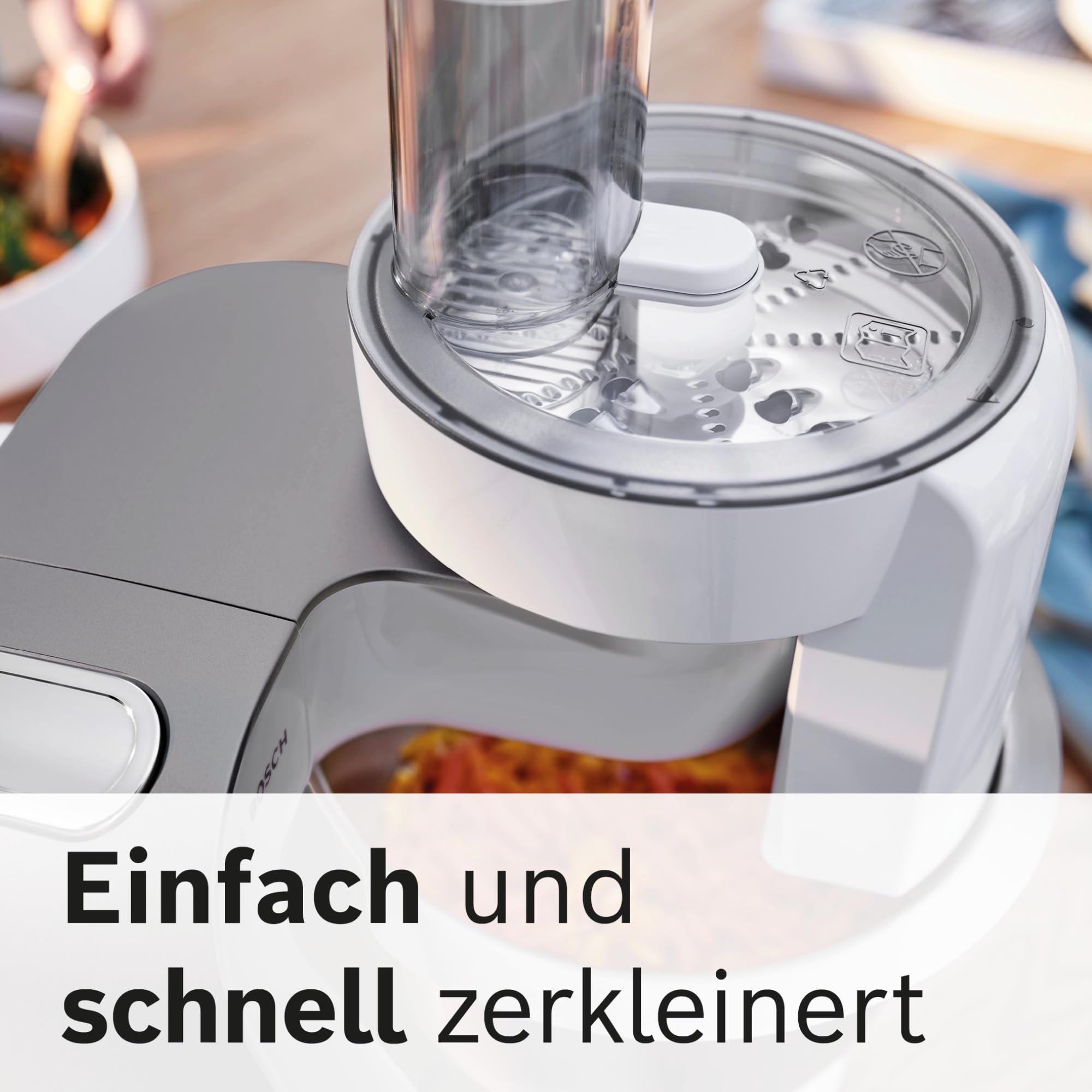 Bosch Küchenmaschine MUM5 Styline MUM56340, Schüssel 3,9 L, Mixer 1,25 L, Fleischwolf, Zitruspresse, Planetenrührwerk, Knethaken, Rührbesen, Durchlaufschnitzler, 3 Scheiben, 900 W, Anthrazit/Silber