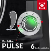 LEHMANN 3 in 1 Multifunktions Küchenmaschine mit Fleischwolf und 1.5L Standmixer, 3000W, Knetmaschine mit 5L Edelstahlschüssel, 6 Geschwindigkeiten und Pulse, Rührmaschine mit großem Zubehör-Set