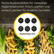 KB ELEMENTS 4-in-1 Küchenmaschine - Multifunktions Küchenmaschine – 2500W – Mit Fleischwolf, Mit Pasta set, Timer - Digitale Steuerung - 1,5L Entsafter, Gemüseschneider – Knetmaschine, Edelstahl