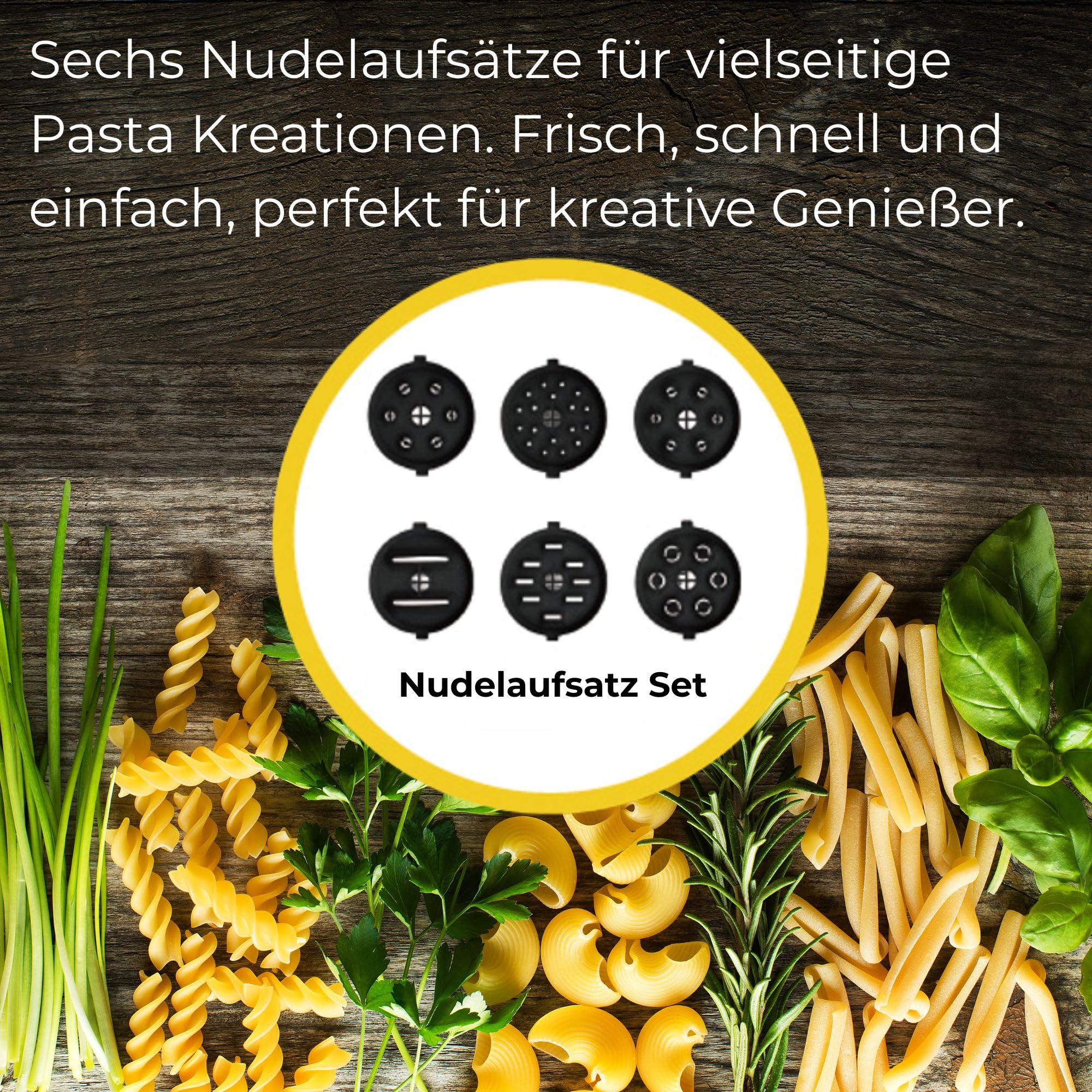 KB ELEMENTS 4-in-1 Küchenmaschine - Multifunktions Küchenmaschine – 2500W – Mit Fleischwolf, Mit Pasta set, Timer - Digitale Steuerung - 1,5L Entsafter, Gemüseschneider – Knetmaschine, Edelstahl